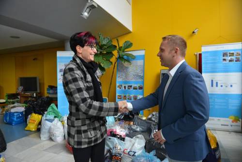 ředitelka českolipské farní charity Eva Ortová a náměstek hejtmana Pavel Svoboda