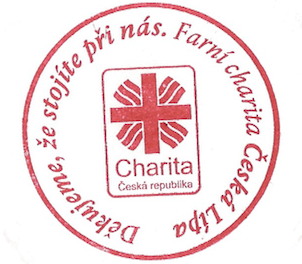 Razítko Otisk Charita vlevo