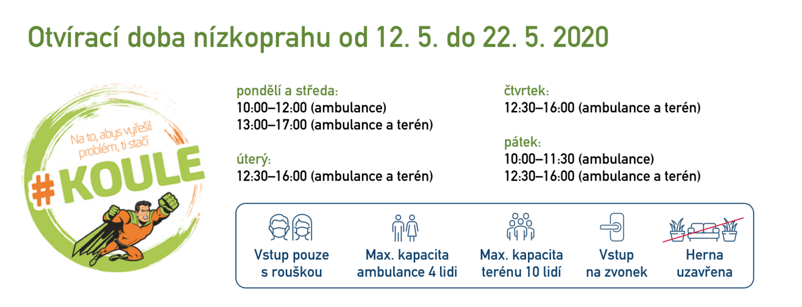 Koule otvíračka timeline ambulance a terén